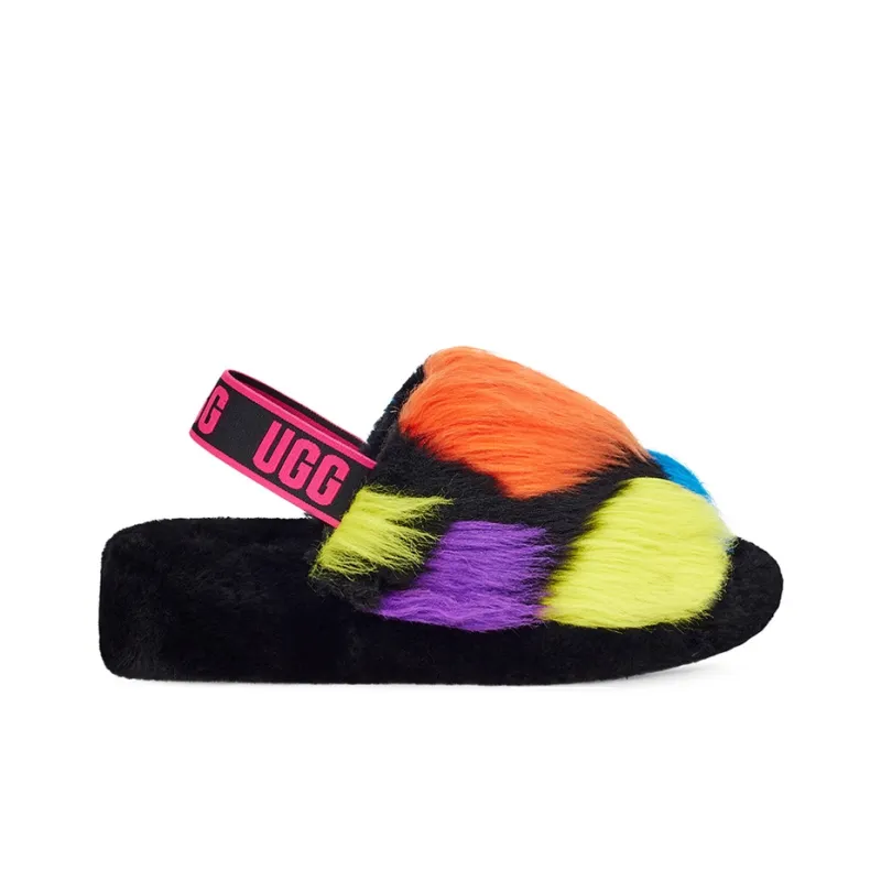 UGG Women's Fluff Yeah Slide 'Party Spots'-1