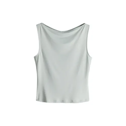 H&M Tank Tops Women's Light Turquoise Stone Color