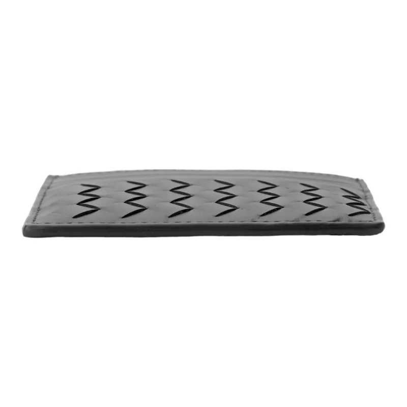 Bottega Veneta Intrecciato Card Case Black-5