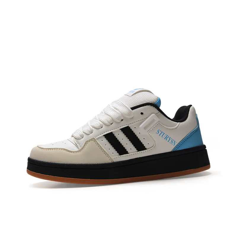 STUR YSN Wear resistant And Lightweight Low Top Skateboard Shoes Unisex White Black Blue-0