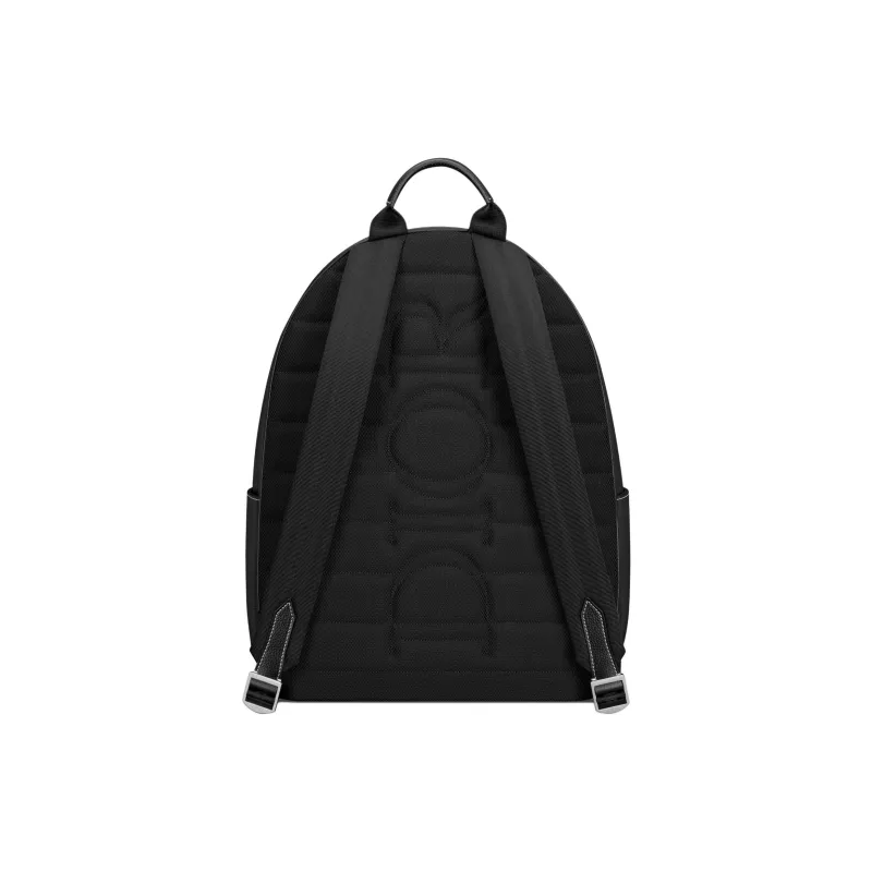 DIOR Saddle Grain Calfskin Backpack Regular Men's Black-2