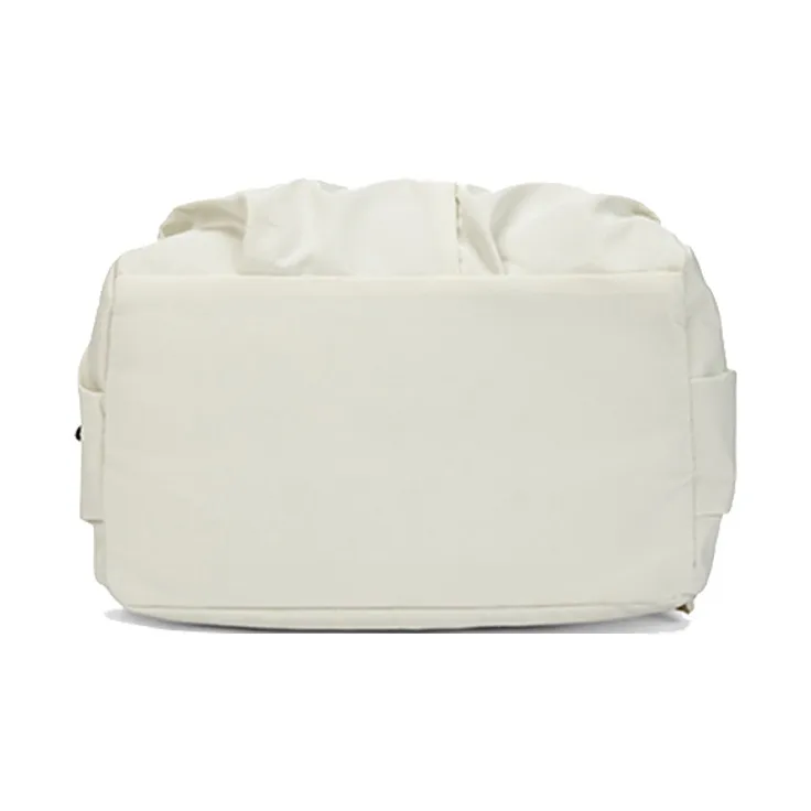 CORALDAISY Fabric Backpack Unisex Cream White-4