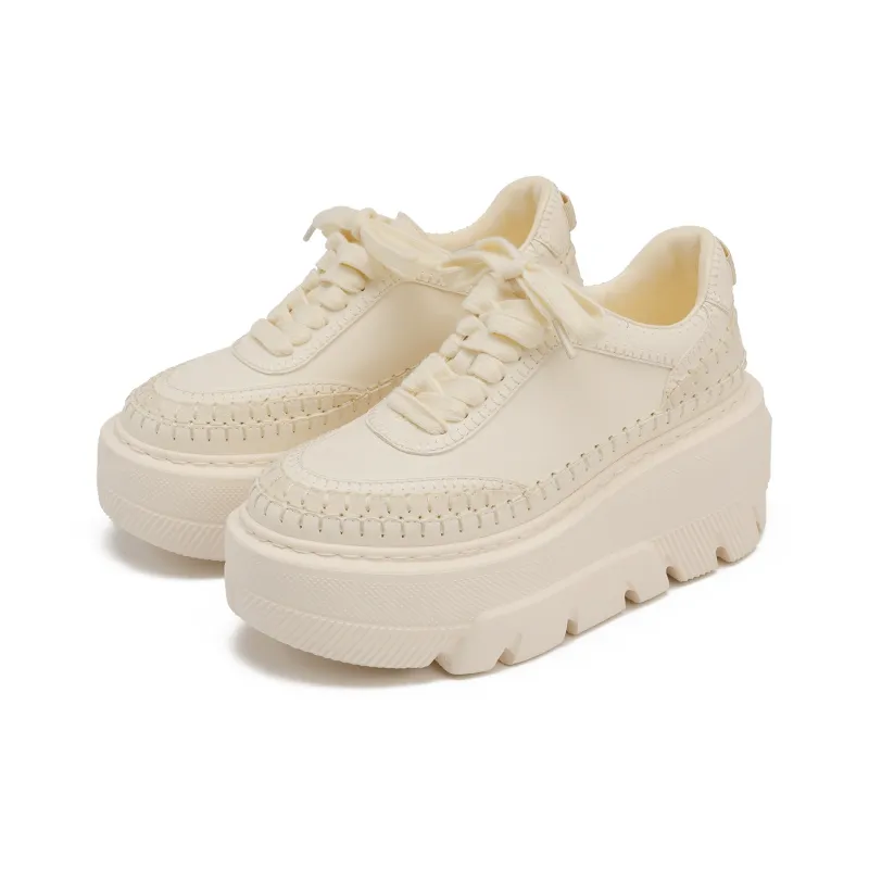 MOONIIEE Casual Single Shoes Women's White-2