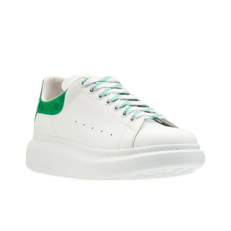 Alexander McQueen Oversized Sneaker 'White Green Crocodile'-2