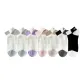 2 White Light Gray+1 White Purple+1 White Light Pink+1 White Khaki+1 White Dark Gray+1 Black