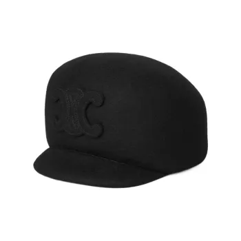 CELINE Triomphe Cap In Wool Felt