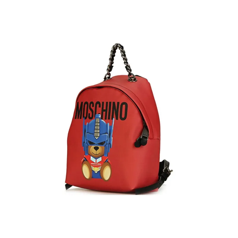 MOSCHINO PVC Backpack Women's Red-1