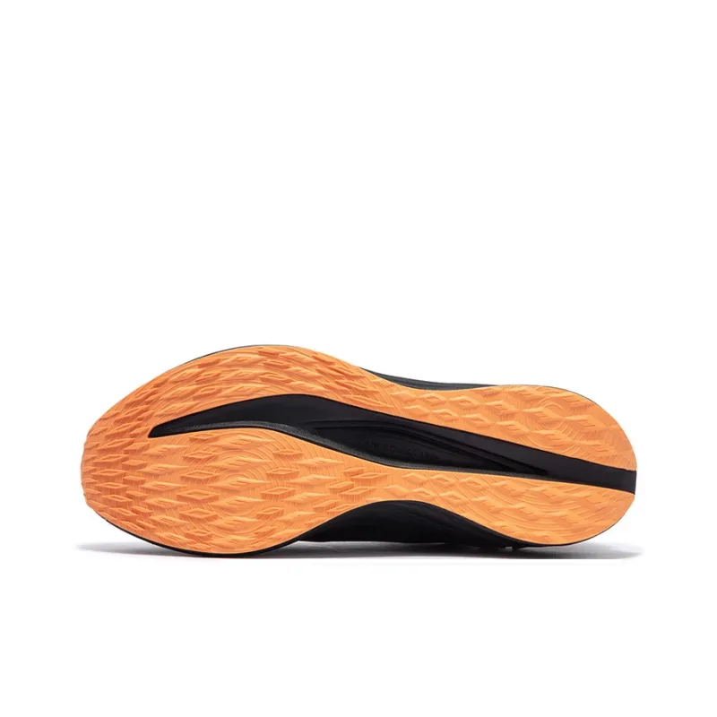 361° Feng Yi Anti-Slip Wear-Resistant Low-Top Casual Running Shoes Men's Black Orange-4
