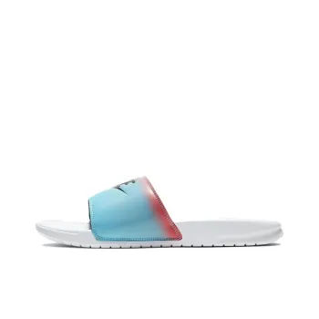 Nike Benassi JDI Slip-Resistant Abrasion-Resistant Slide Slippers Men's White Blue