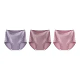 F Set-High-Rise Plus Size-Purple+Dark Purple+Cameo Brown (3 Pack)