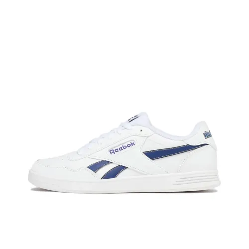 Reebok Court Advance Anti Slip Wear Resistant Low Top Skateboard Shoes Unisex White Blue