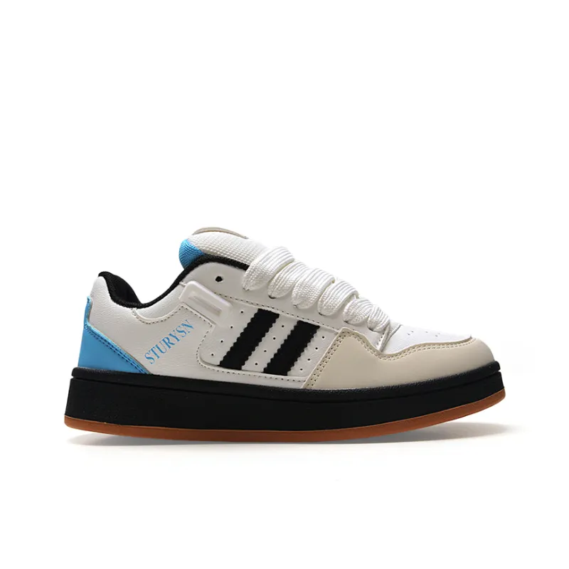 STUR YSN Wear resistant And Lightweight Low Top Skateboard Shoes Unisex White Black Blue-1