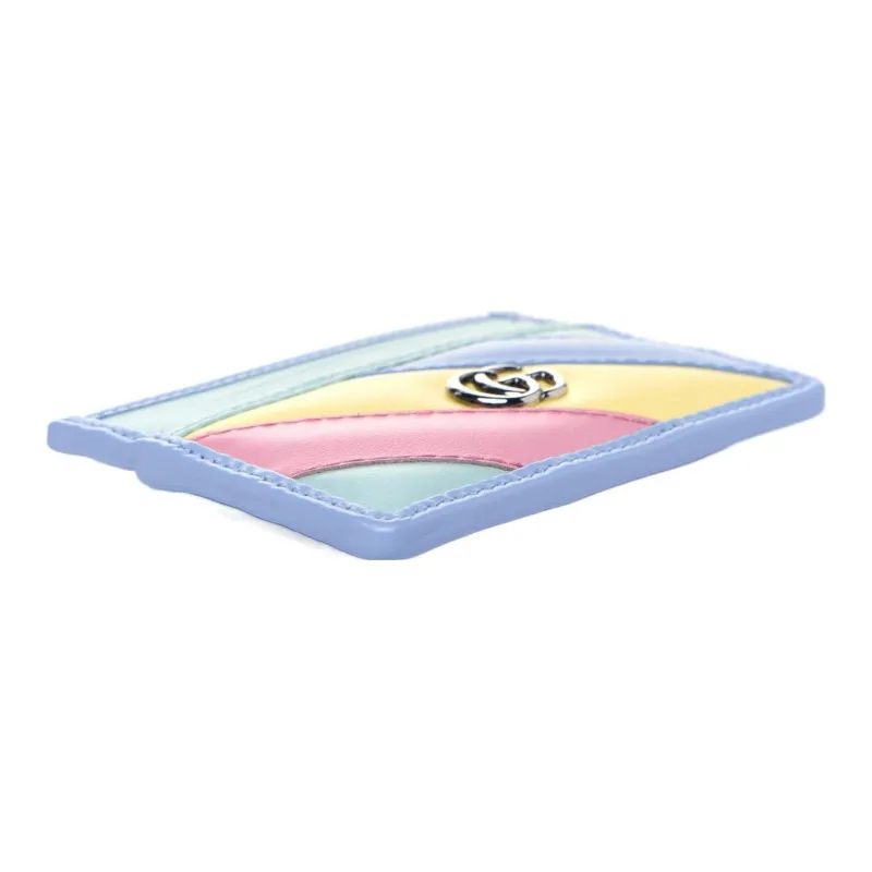 GUCCI GG Marmont Quilted Leather Card Holder Women's Multicolor-3