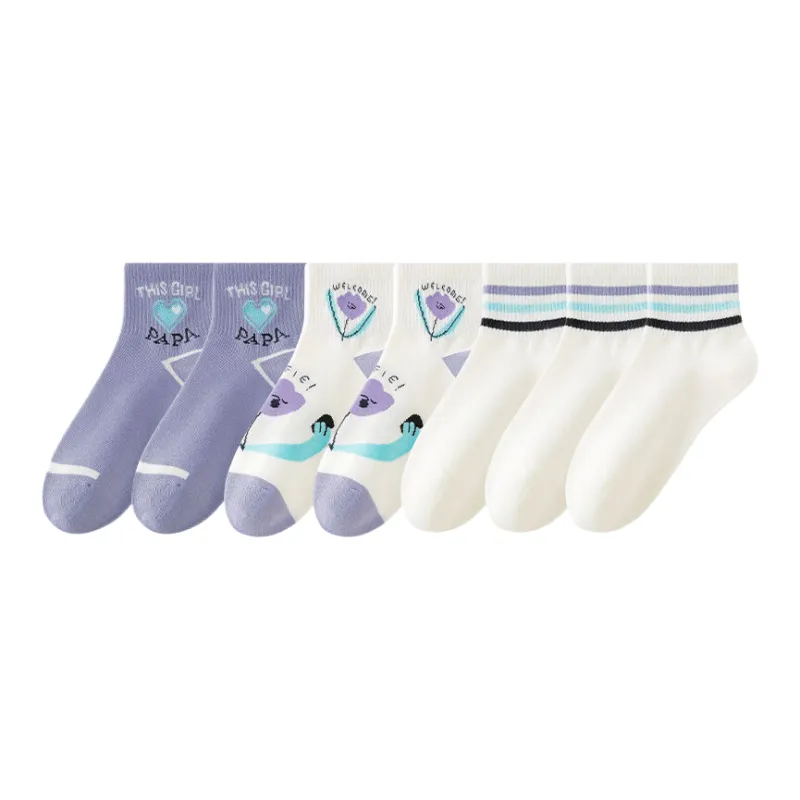 Lan Miao Mid Calf Socks Women's 7 Pack-8