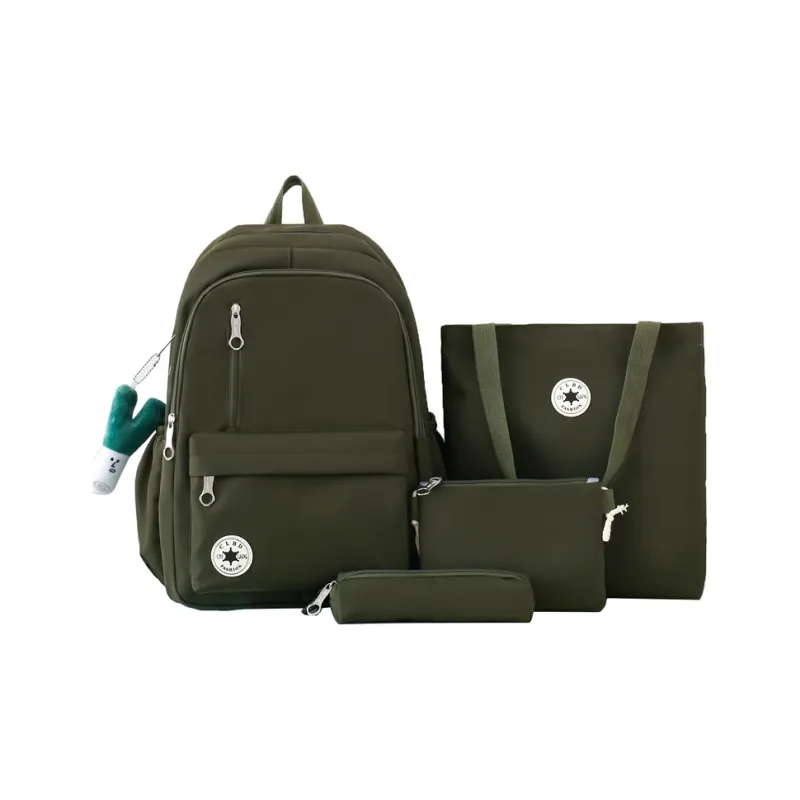Deli Bear Nylon Four Piece Set Backpack Regular Unisex Multicolor-3