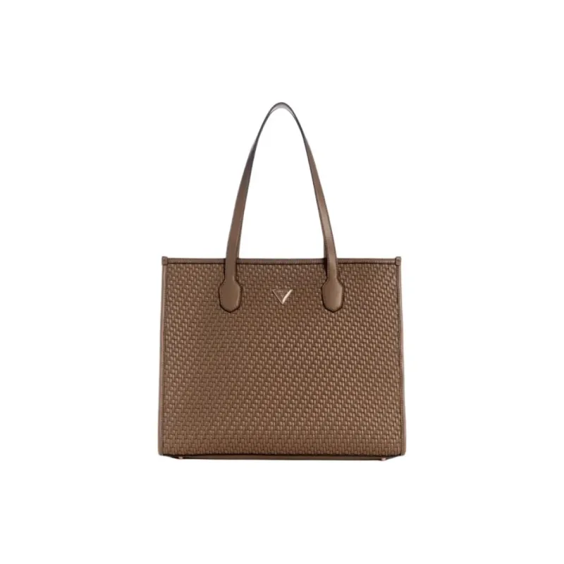 GUESS Artificial Leather Tote Bag, Shopping Bag, Handbag, Shoulder Bag Regular Women's Brown-0