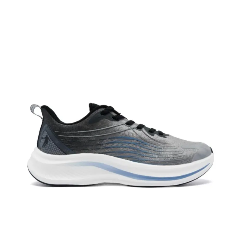 QIAODAN Anti Slip Wear Resistant Low Top Casual Running Shoes Men's Silent Gray Washed Blue-1