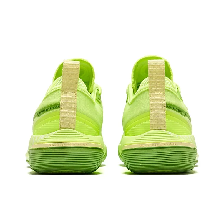 Erke Raid Shock Absorbers Rebound Low Top Basketball Shoes Men's Apple Green-3