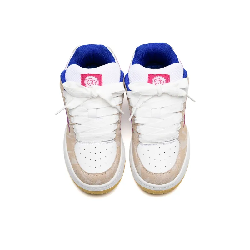 OAOQ Wear-resistant And Lightweight Low-Top Casual Shoes Unisex Light Moon-11