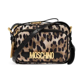 MOSCHINO Leopard Printed Zipped Shoulder Bag
