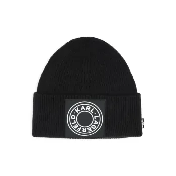 KARL LAGERFELD / Karl Lagerfeld Jeans Logo Patch Beanie And Snood Set