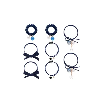 ROYALSASA Rubber Band, Faux Pearl Hair Tie Women's