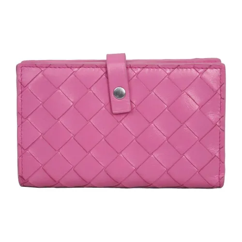 Bottega Veneta Leather Wallet Women's Pink