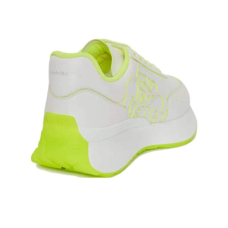 Alexander McQueen Sprint Runner 'White Acid Yellow' Women's-3