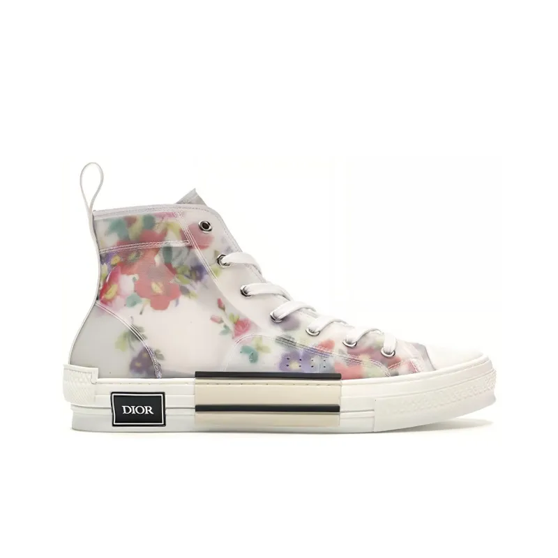 DIOR B23 High Top Flowers Oblique-1