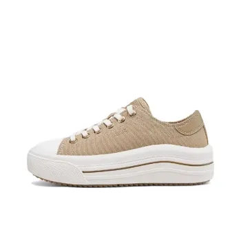 Skechers Bob's Anti-Slip Wear-Resistant Low-Top Skateboard Shoes Women's Tan