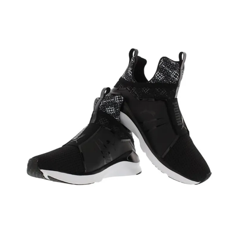 PUMA Fierce Anti Slip Wear Resistant Low Top Casual Shoes Women's Black White-2