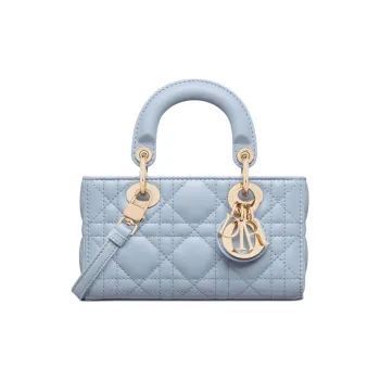 DIOR Lady D JOY Lambskin Shoulder Bag, Crossbody Bag, Handbag Micro Women's Light Blue