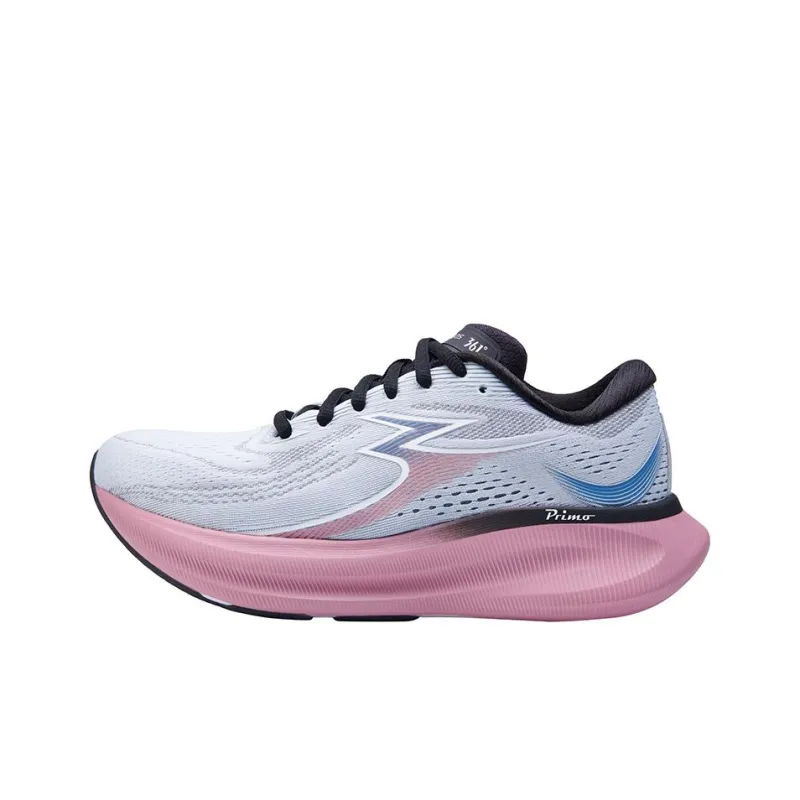 361° International Thread ELEOS Anti Slip Wear Resistant Low Top Running Shoes Women's Gray White Pink-0