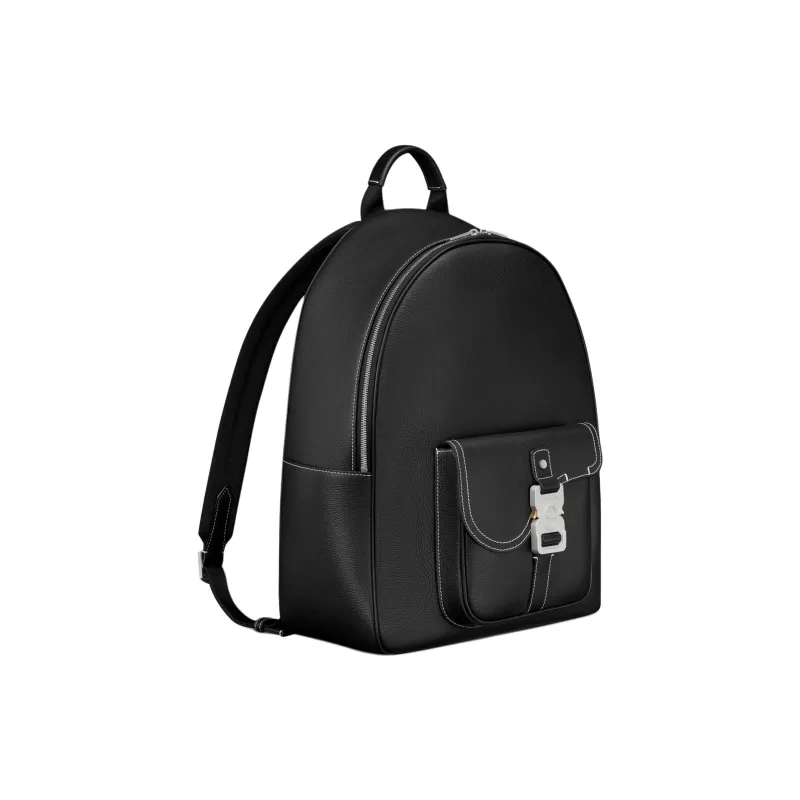 DIOR Saddle Grain Calfskin Backpack Regular Men's Black-1