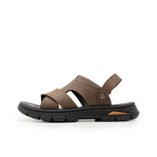 Satchi Beach Sandals Men Brown