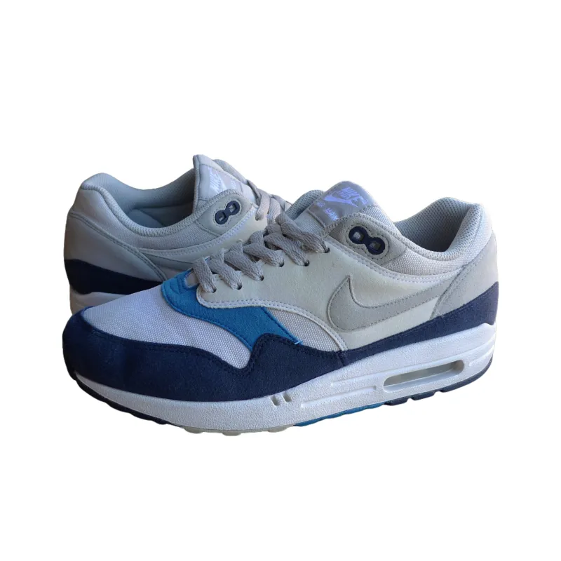 Nike Air Max 1 Anti Slip Wear Resistant Low Top Casual Running Shoes Unisex Light Gray-2
