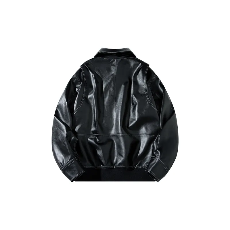 RED DRAGONFLY Leather Jacket Unisex Black-1