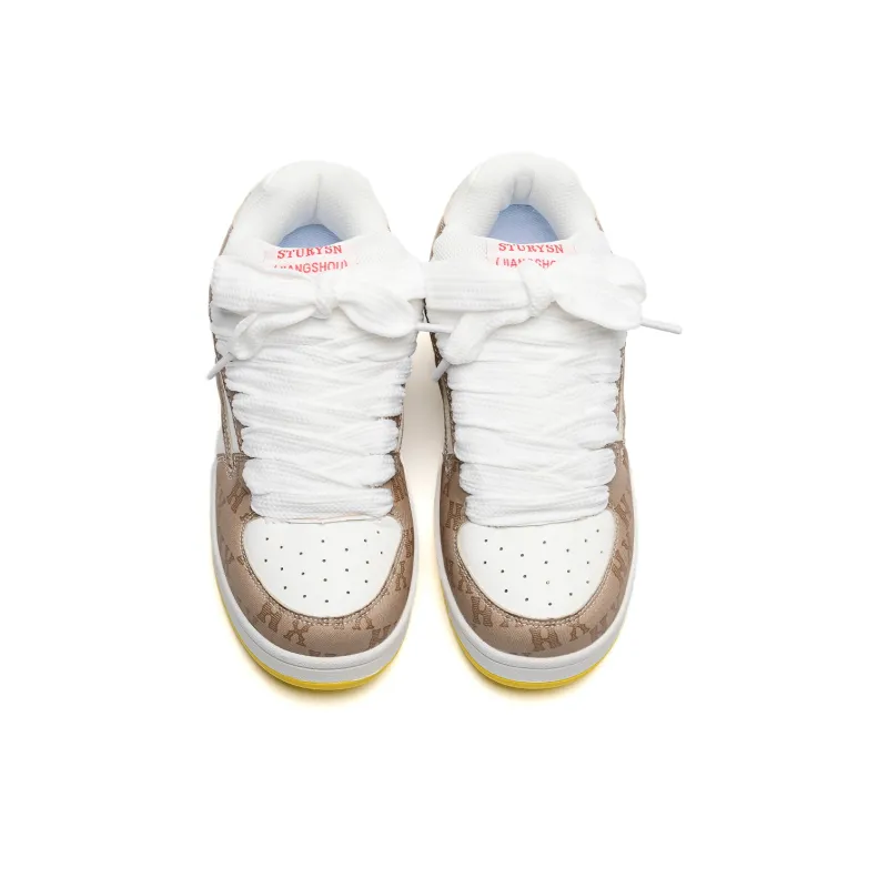 OAOQ Wear-resistant And Lightweight Low-Top Casual Shoes Unisex Light Moon-25