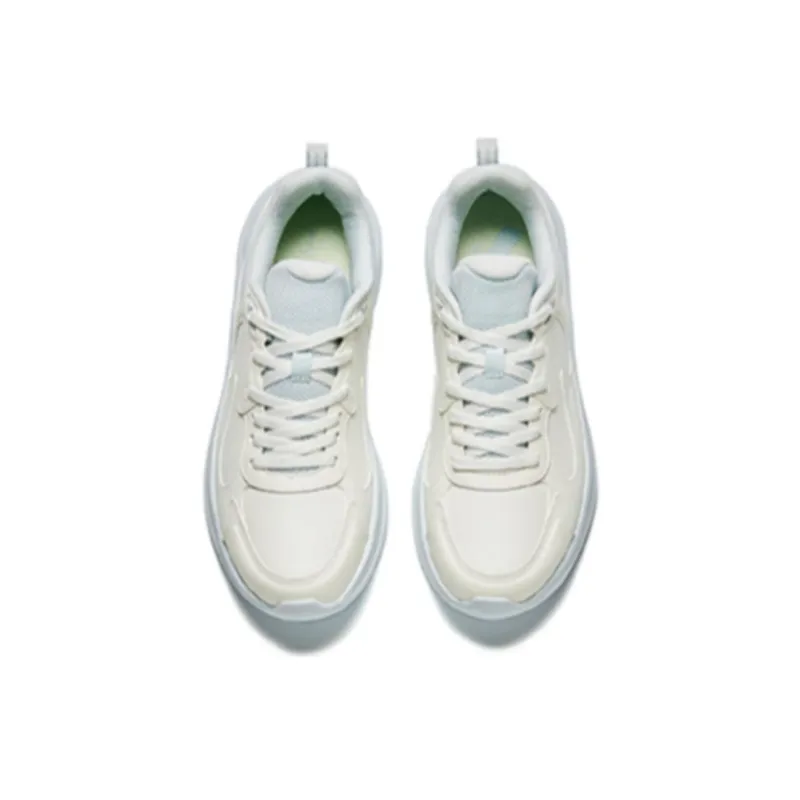 Anta Walk Cushioning, Slip Resistant, And Abrasion Resistant Low Top Casual Running Shoes Women's White Blue-2