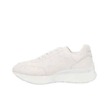 Alexander McQueen Sprint Runner Leather Sneakers 'Beige White'
