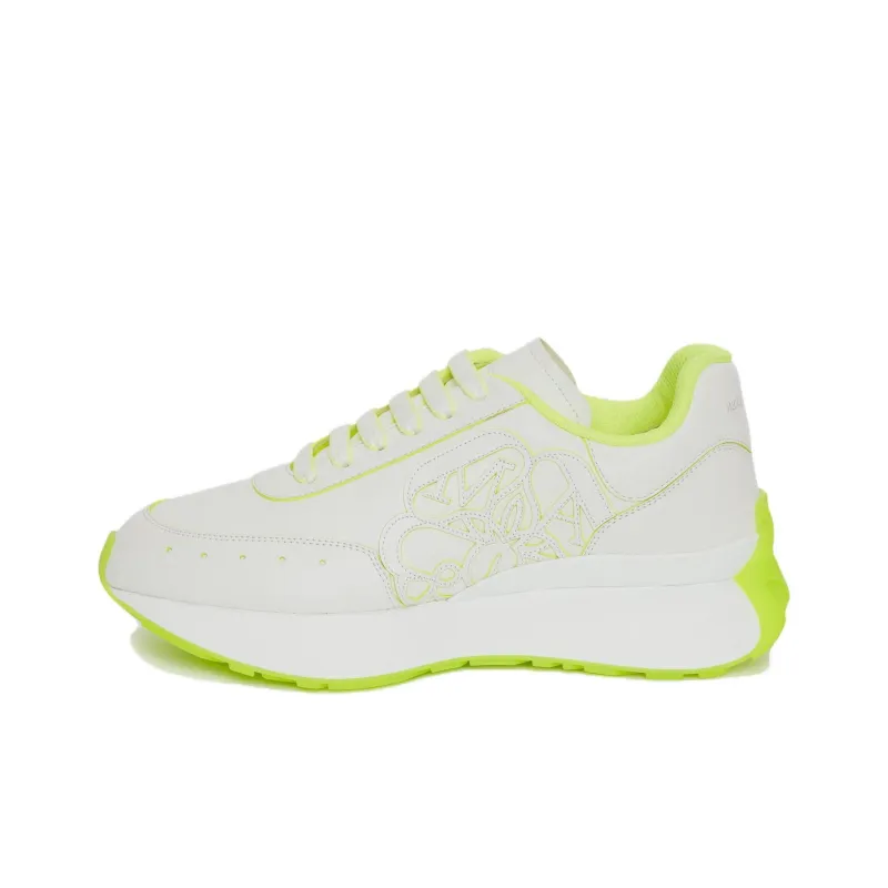 Alexander McQueen Sprint Runner 'White Acid Yellow' Women's-0