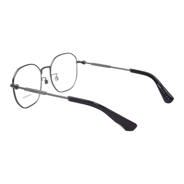Burberry Irregular Shape Eyeglass Frames Men's Gunmetal-2