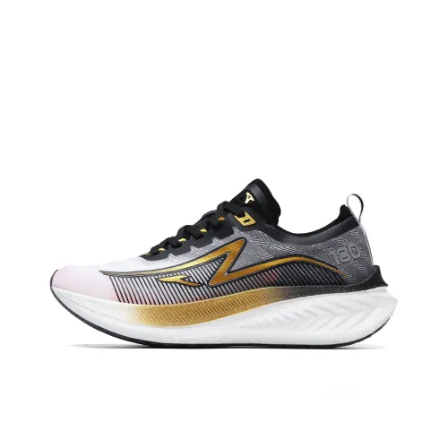TREEPERI Cushioning Anti-Slip And Wear-Resistant Low-Top Marathon Running Shoes Unisex White Black