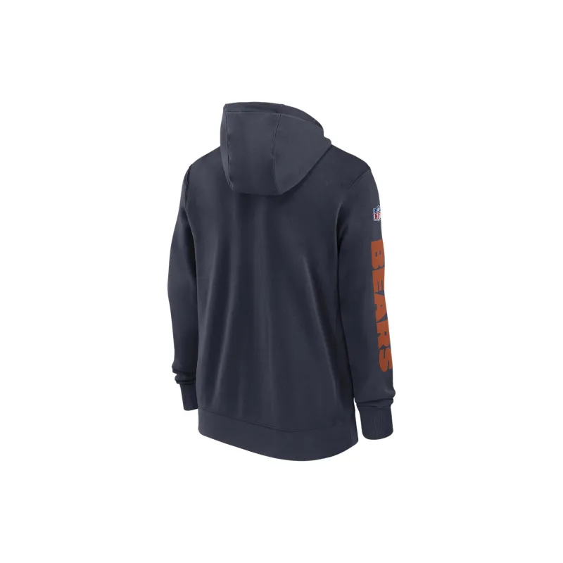 Nike Chicago Bears Sideline Team Issue Club Men's Nike Full Zip Hoodie-1