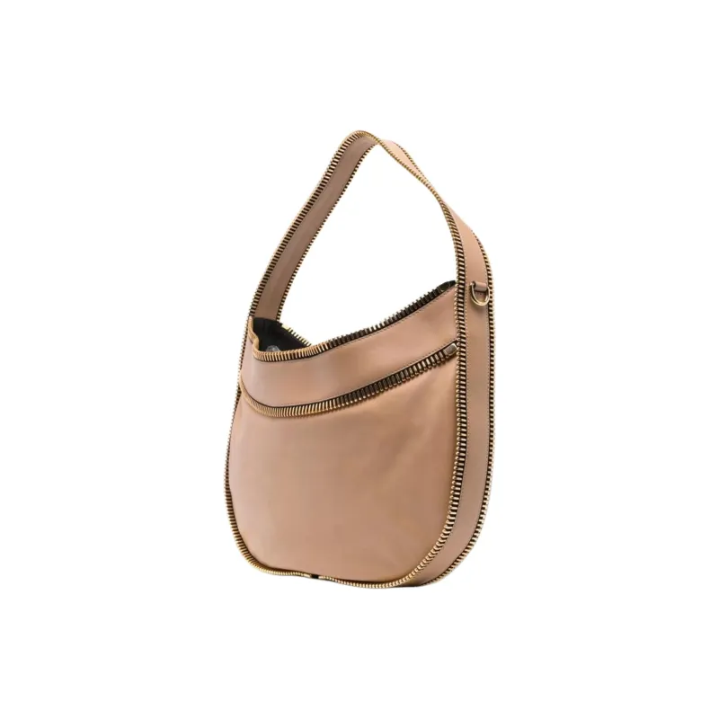 MOSCHINO Calfskin Handbag, Shoulder Bag Women's Camel Brown-1