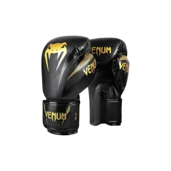VENUM Venom Imperator Collection Boxing Gloves Sanda Muay Thai Martial Arts Combat Unisex Black Gold