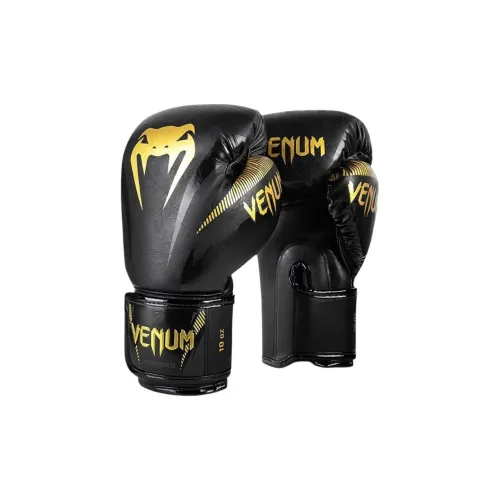 VENUM Venom Imperator Collection Boxing Gloves Sanda Muay Thai Martial Arts Combat Unisex Black Gold