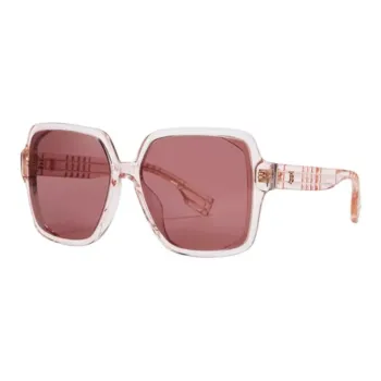 Burberry Plate Frame Irregular Shape Sunglasses Women's Pink