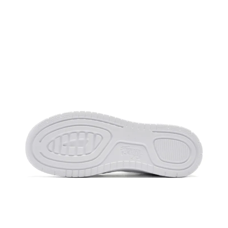 QIAODAN Height Increasing Wear Resistant Breathable Slip Resistant High Top Skateboard Shoes Men's Gray White Black-4