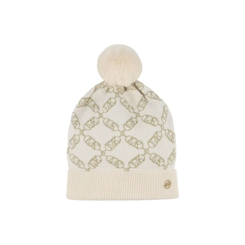 MICHAEL KORS Logo jacquard Pompom Beanie-0
